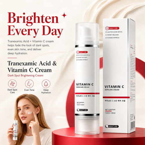 🎉Halloween Sale🎉 Tranexamic Acid Vitamin C Face Cream – Spot Fading & Skin Brightening Daily
