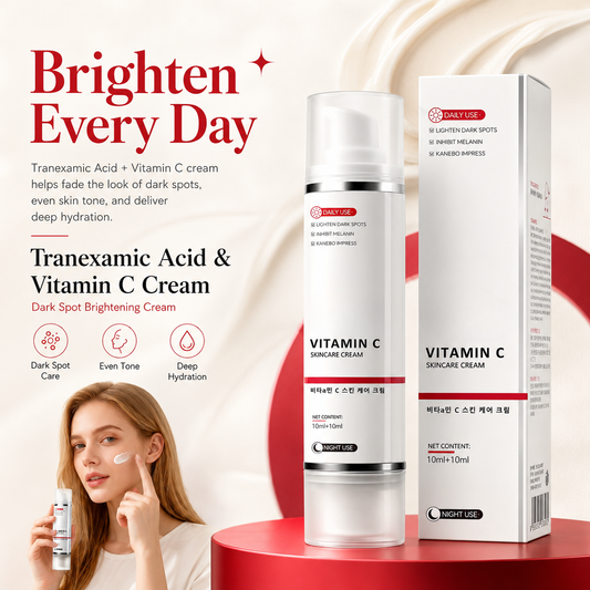 🎉Halloween Sale🎉 Tranexamic Acid Vitamin C Face Cream – Spot Fading & Skin Brightening Daily